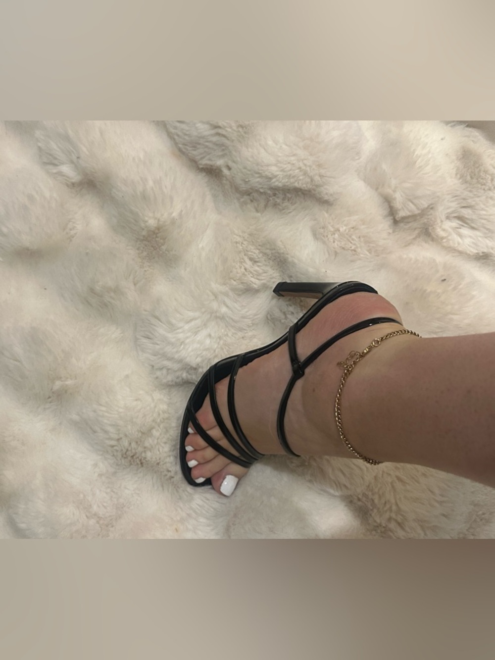 SCHUTZ Black Patent Strappy Slingback Sandals - Picture 6 of 6